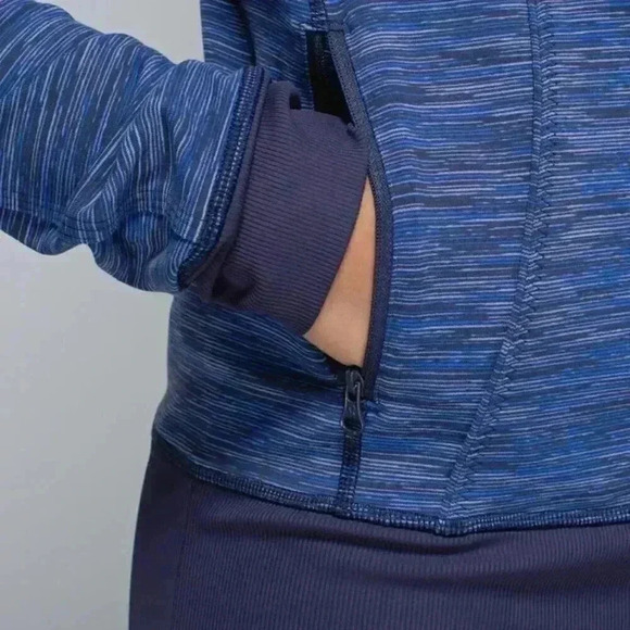 RARE Lululemon Full Zip Nice Asana Jacket - Wee Are From Space Cadet Blue - Picture 5 of 16